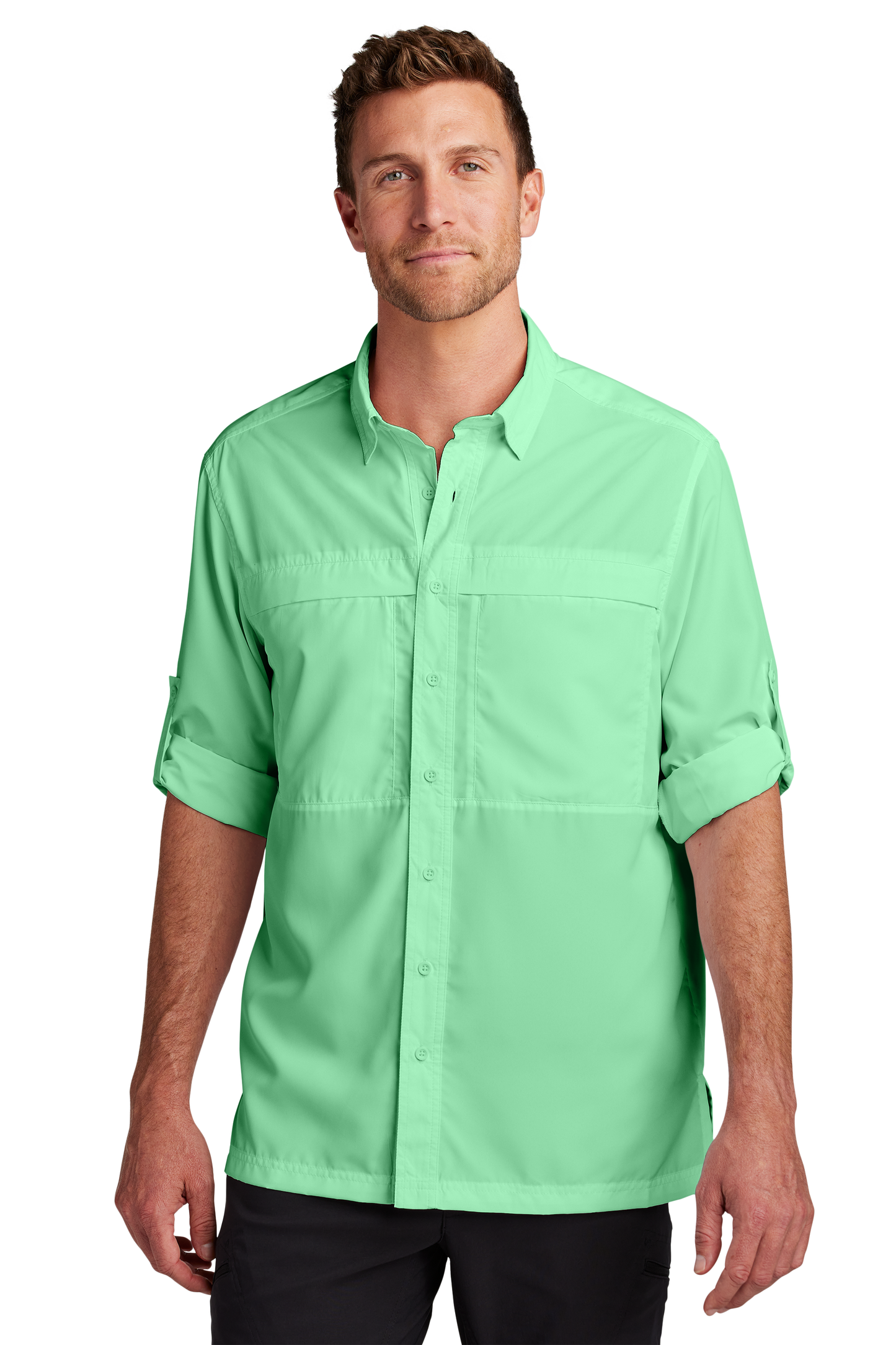 W960 Port Authority® Long Sleeve UV Daybreak Shirt w/ DPW logo