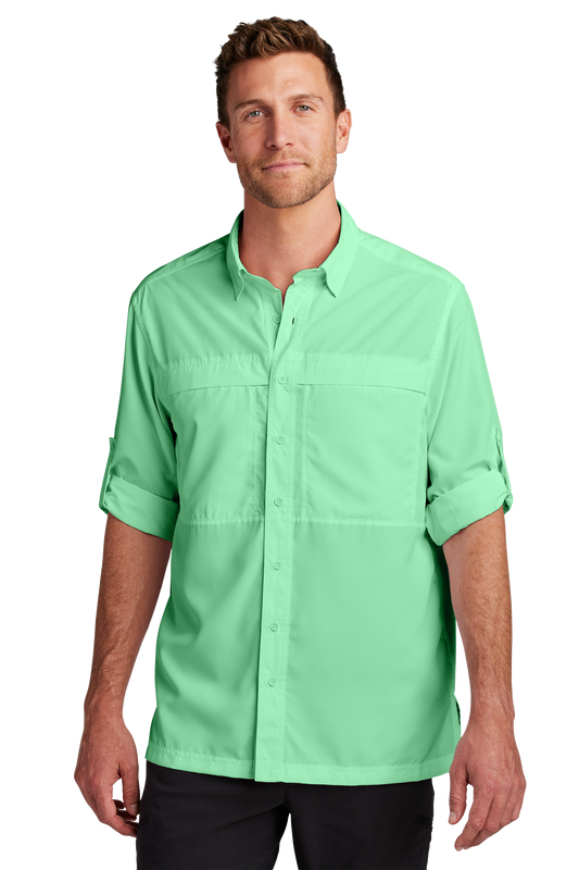 W960 Port Authority® Long Sleeve UV Daybreak Shirt w/ DPW logo
