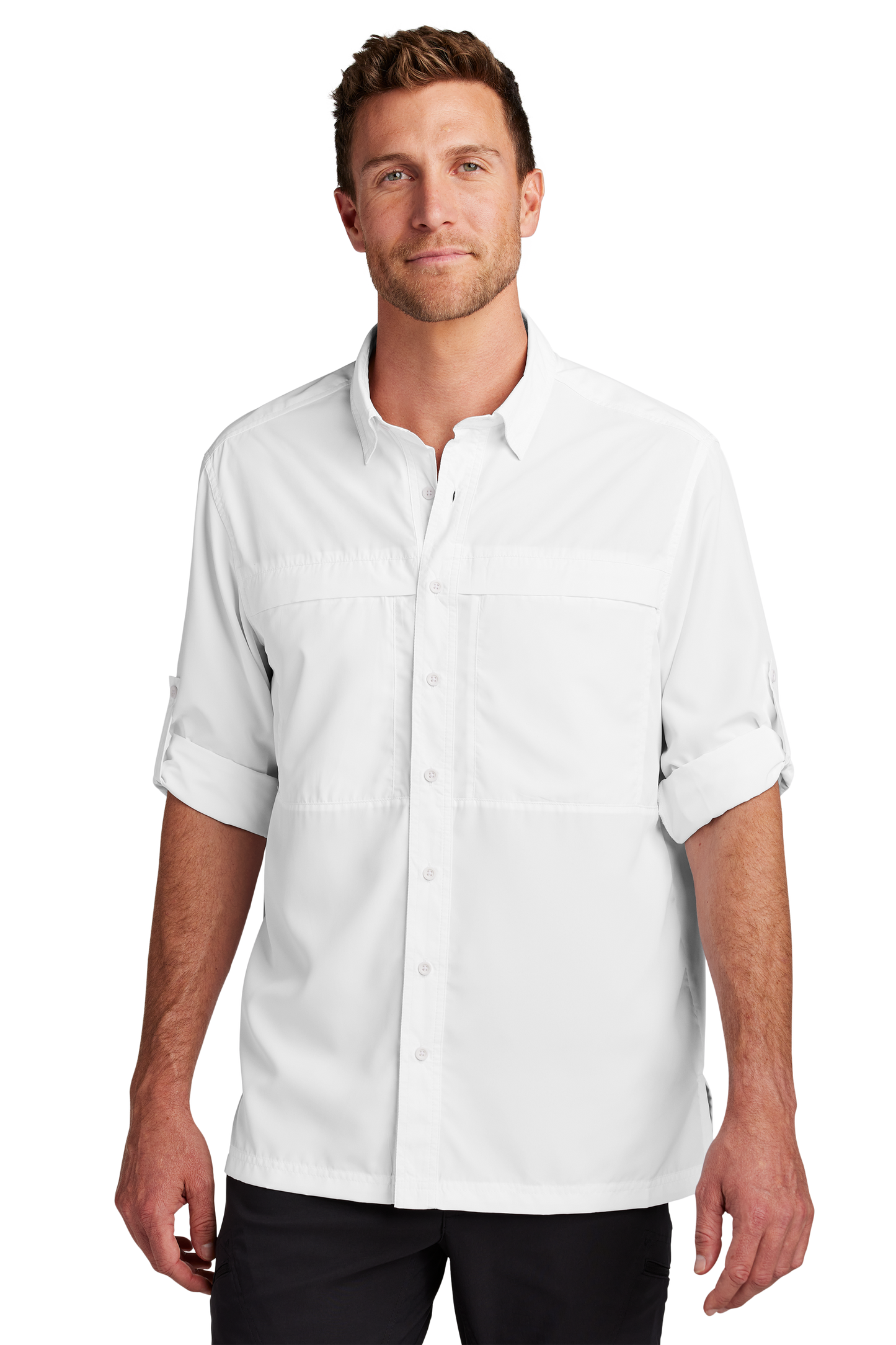W960 Port Authority® Long Sleeve UV Daybreak Shirt w/ DPW logo