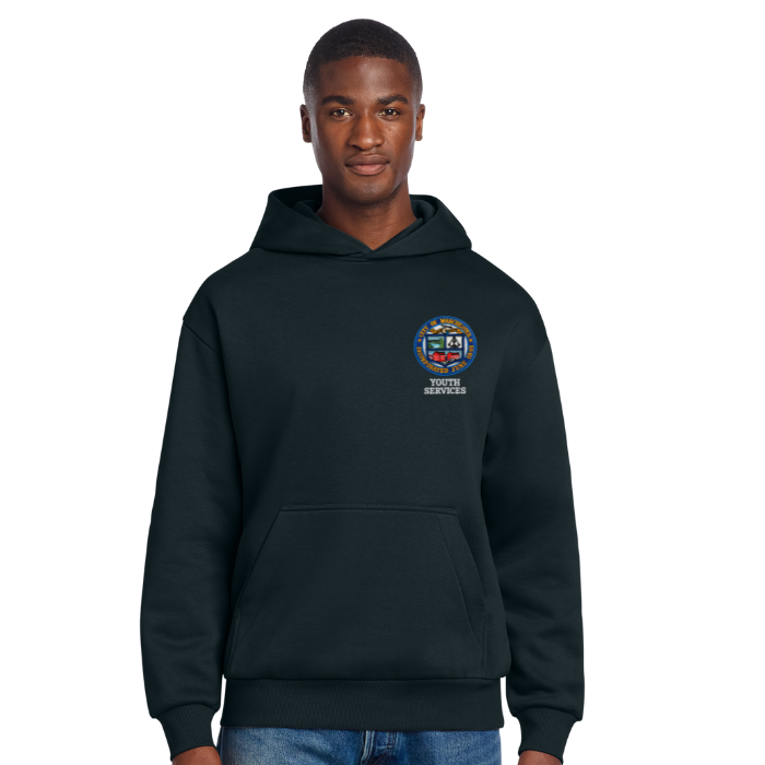 District® V.I.T.™ Heavyweight Fleece Hoodie DT6150 w/ Manchester Youth Services logo
