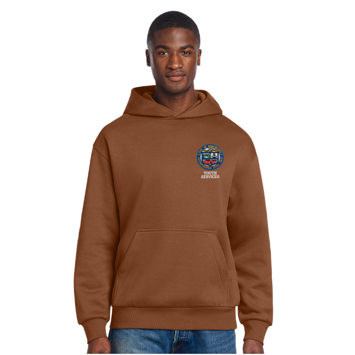 District® V.I.T.™ Heavyweight Fleece Hoodie DT6150 w/ Manchester Youth Services logo