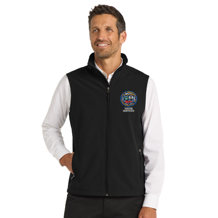 Port Authority® Men's Core Soft Shell Vest J325 w/ Manchester Youth Services logo