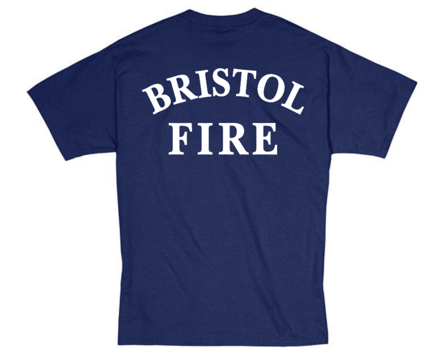 Hanes Beefy Tee w/ Bristol Fire logo